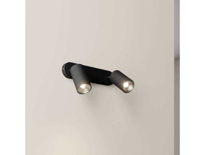 Wandstrahler Eye Spot zweiflammig, schwarz Nowodvorski Lighting, dimmbar, schwarz, für Wohn- / Esszimmer, Metall, Modern, Strahler