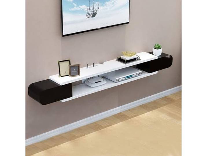 tv schrank Moderner schwebender TV-Ständer, wandmontierte Medienkonsole mit Aufbewahrung for Schlafzimmer, Wohnzimmer, moderne Wandmontage