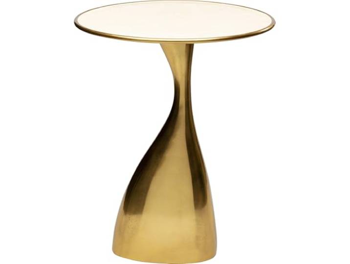 Kare Design Beistelltisch Spacey, Gold, Durchmesser 36cm, Wohnzimmertisch, Nachttisch, runder Beistelltisch, Handgearbeitet, 46x36x36cm (H/B/T)