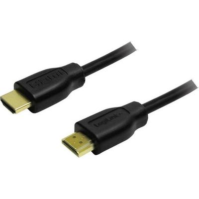 LogiLink HDMI Anschlusskabel HDMI-A Stecker, HDMI-A Stecker 0.20 m Schwarz CH0076 4K UHD HDMI-Kabel