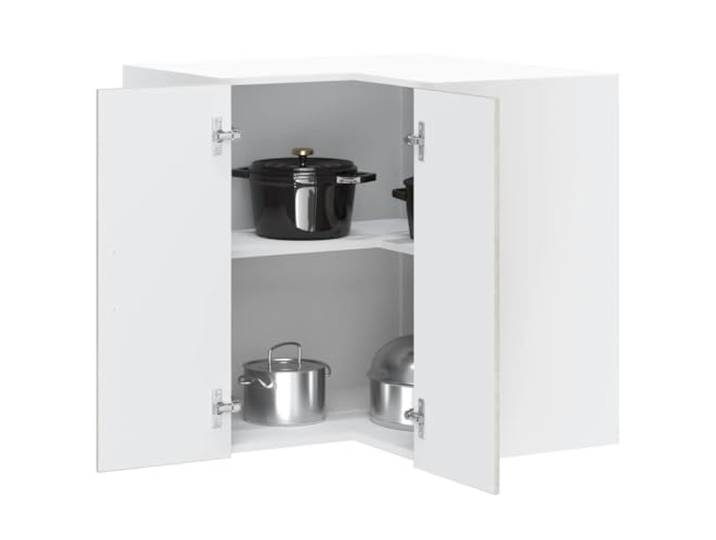 LPERTGFHU Eckhängeschrank Porto Betongrau Holzwerkstoff 57x57x60 cm Platzsparendes Eckdesign, Robustes Material, Wandmontage, Pflegeleicht