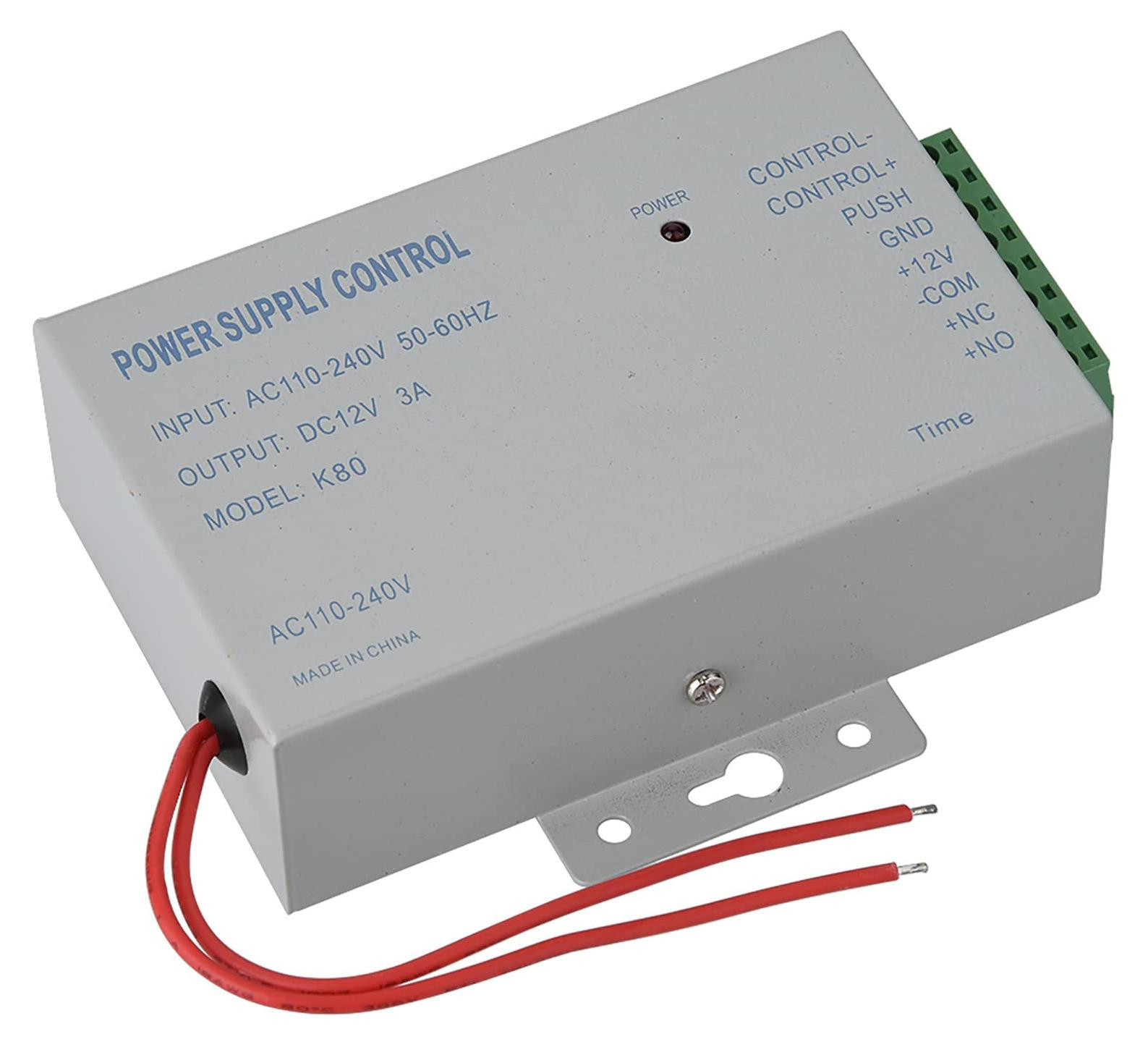 Dripio 12V 3A voeding voor toegangscontrole met 0-15 seconden vertraging