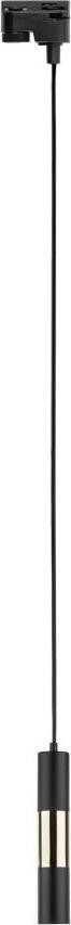TK Lighting TRACER 1-fas hanglamp met rails, zwart/goud, model 4929 met LED