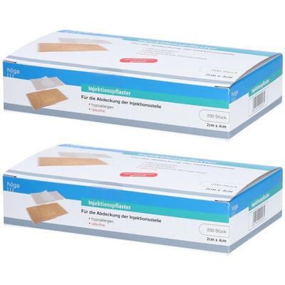 Injektionspflaster hypoallergen 2x4 cm 2x 2x200 St Pflaster