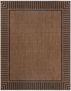 Gertmenian Paseo Kiano Modern Stripe Border Polypropylene Flatweave Indoor/ Outdoor Area Rug