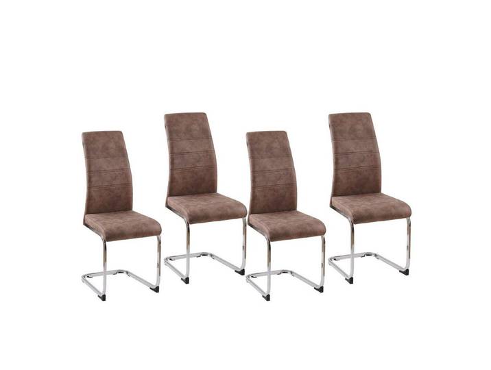 HTI-Living Freischwinger Schwingstuhl SallyC Braun (Set, 4 St), Freischwinger Esszimmerstuhl