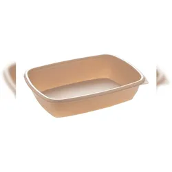 300x Menüschale, PP, beige, ungeteilt, 900ml