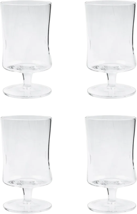 House Doctor Sand Ølglas (4 Stk) 30 Cl - Mundblæste Glas, Højde 13,2 Cm