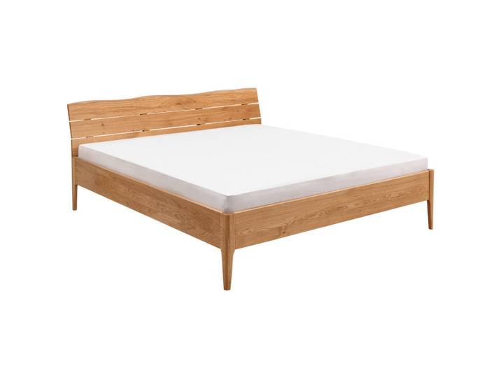 Linea Natura Bett, Wildeiche, Holz, Wildeiche, massiv, 160x200 cm, In verschiedenen Grössen erhältlich, für Lattenrost geeignet, 100% Metallfrei, Schlafzimmer, Bett, Doppelbetten
