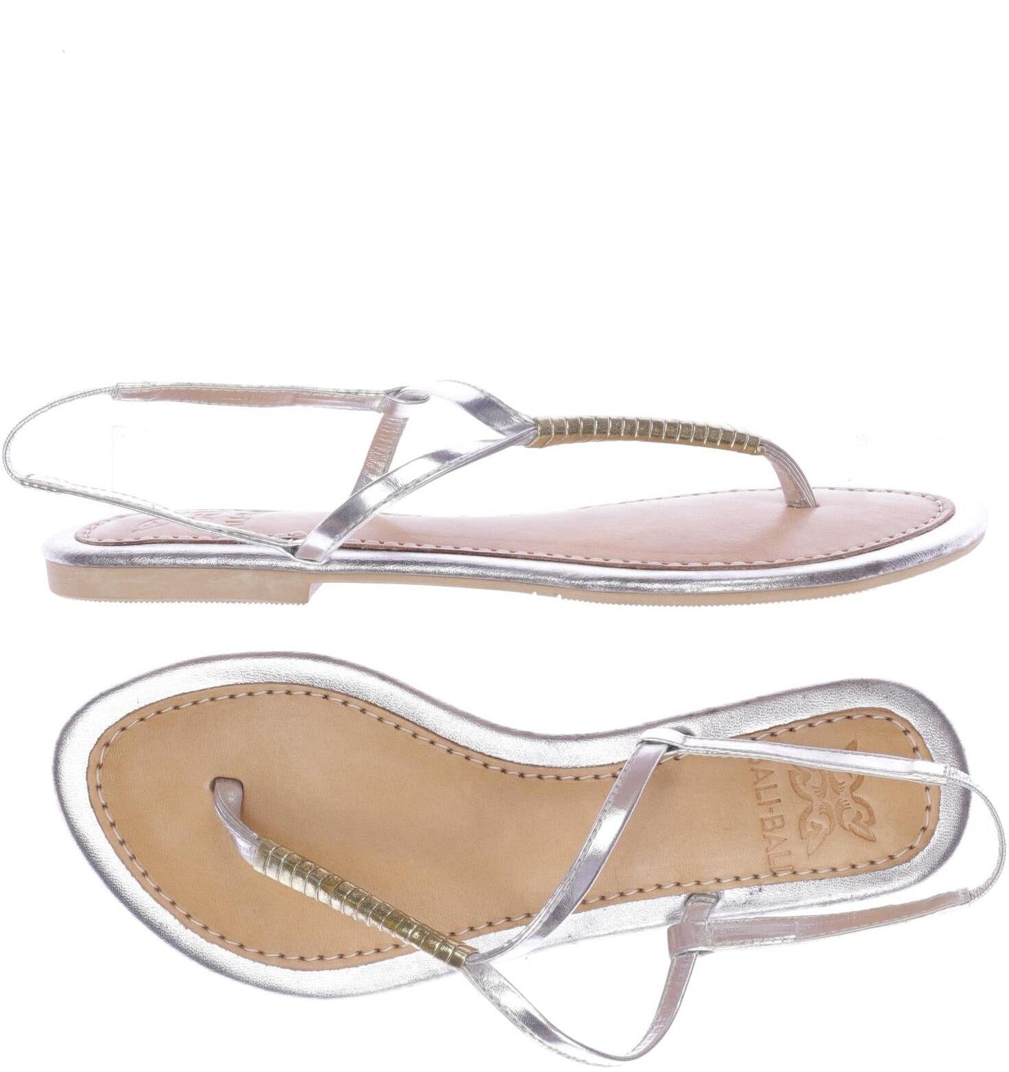 Bali-BAli Damen Sandalen, Silber, Gr. EU 38, Kunstleder - Second Hand