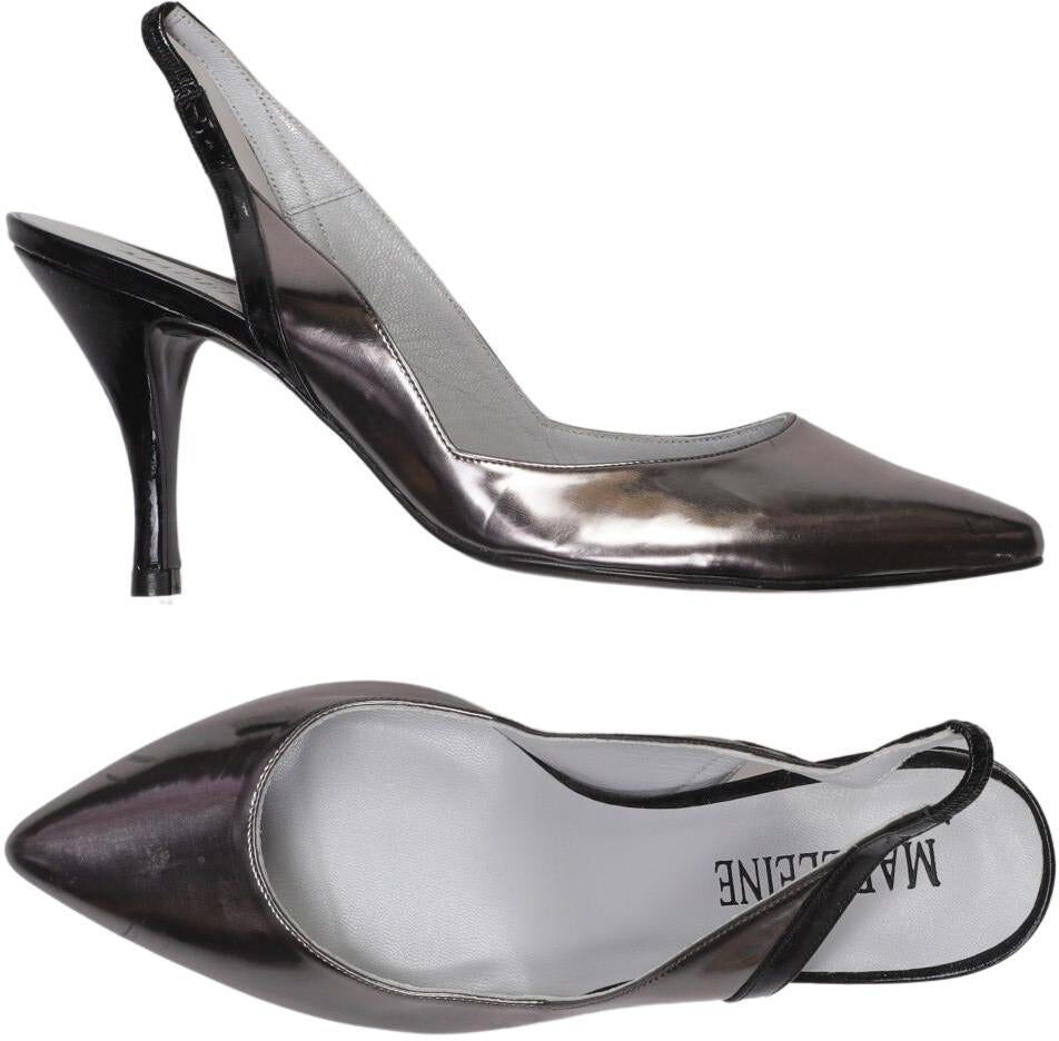 Madeleine Damen Pumps, Silber, Gr. EU 37, Leder / Kunstleder - Second Hand