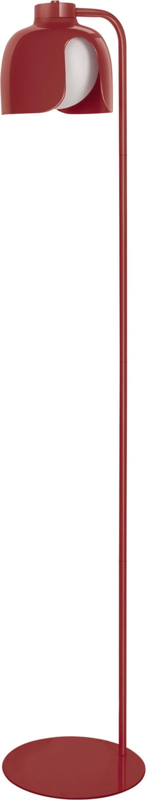 Osram Decor Corolle vloerlamp, rood, metaal en glas, E27 fitting, diameter: 27 cm
