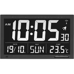 TFA® digitale Funkwanduhr 60.4505 schwarz
