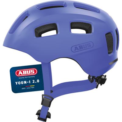 Fahrradhelm ABUS "YOUN-I 2.0" Gr. S, blau (mono blau), Helme, S Kopfumfang: 48cm - 54cm