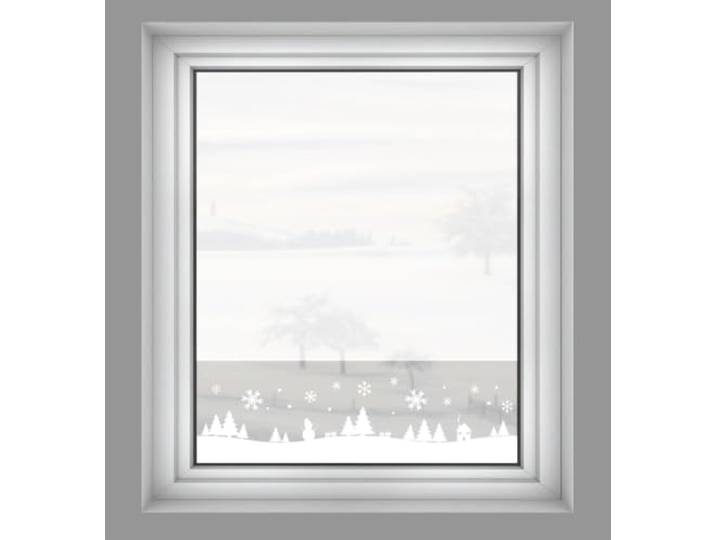 Gardinia Statische Deko-Fensterfolie X-Mas Bäume, 20x150 cm, Selbsthaftende Weihnachtsdeko für Fenster, klebstofffrei, wiederverwendbar & rückstandslos entfernbar, lichtdurchlässig, transparent