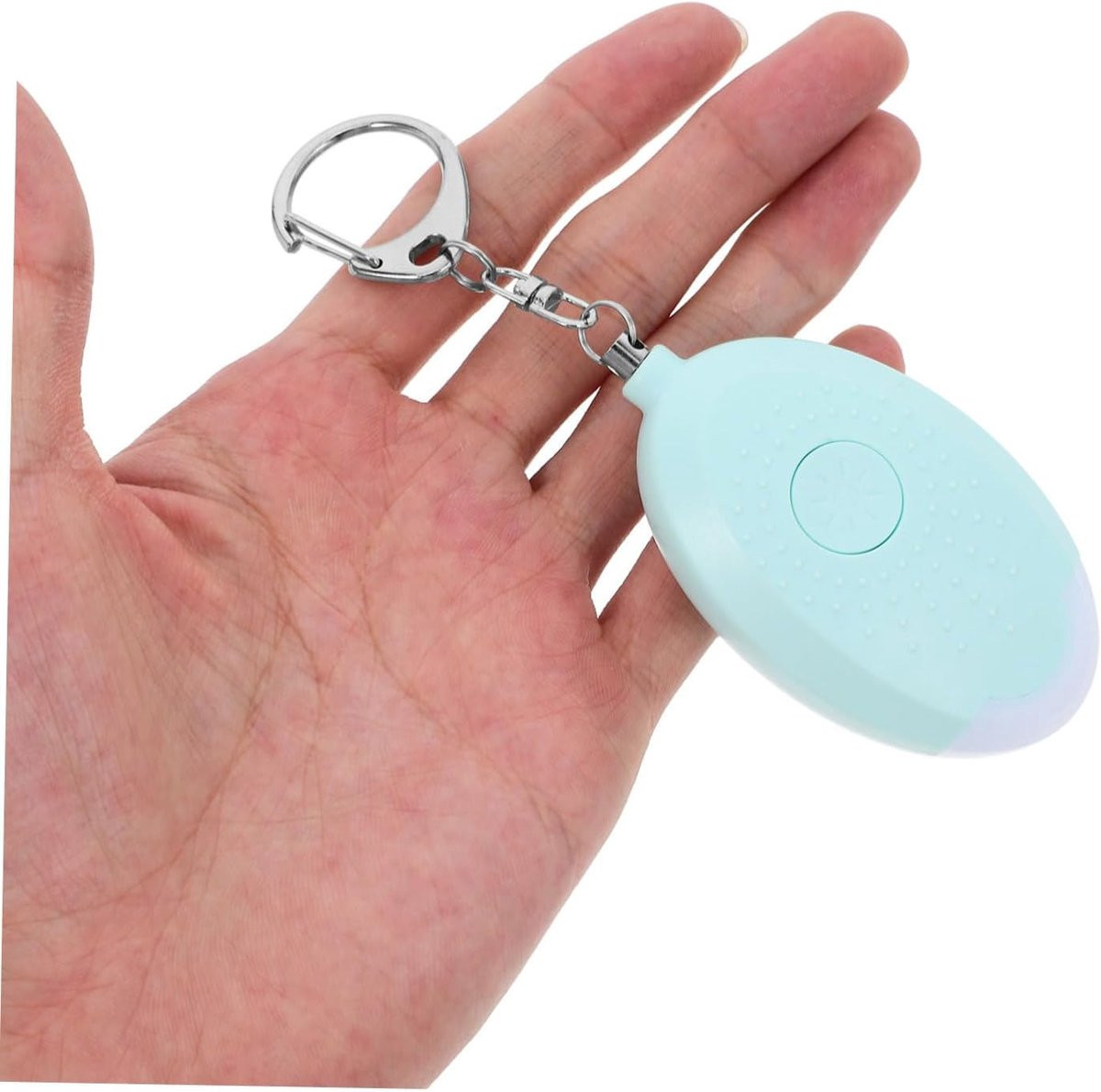Persoonlijk alarm sleutelhanger met luide sirene en LED-lampje - Blauw
