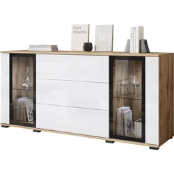 SIDEBOARD Caro SB 150 2D3S mit weißer LED Beleuchtung