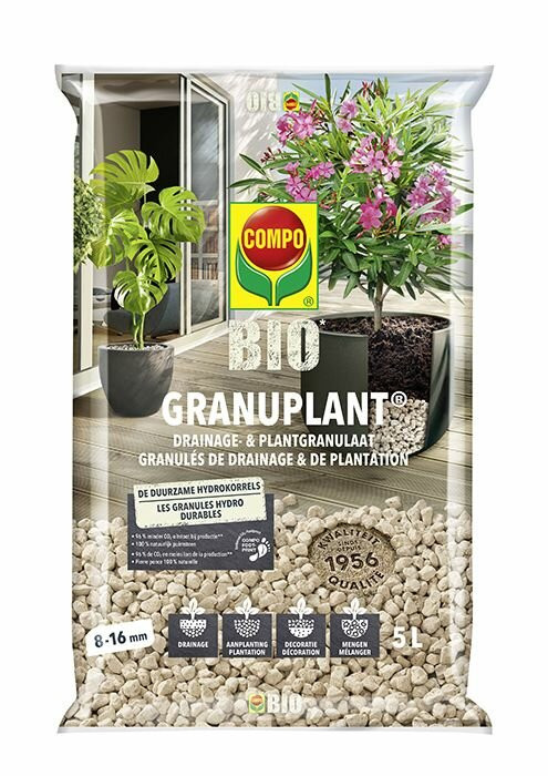 Compo Bio Granuplant voor sierplanten en kamerplanten, 5 liter