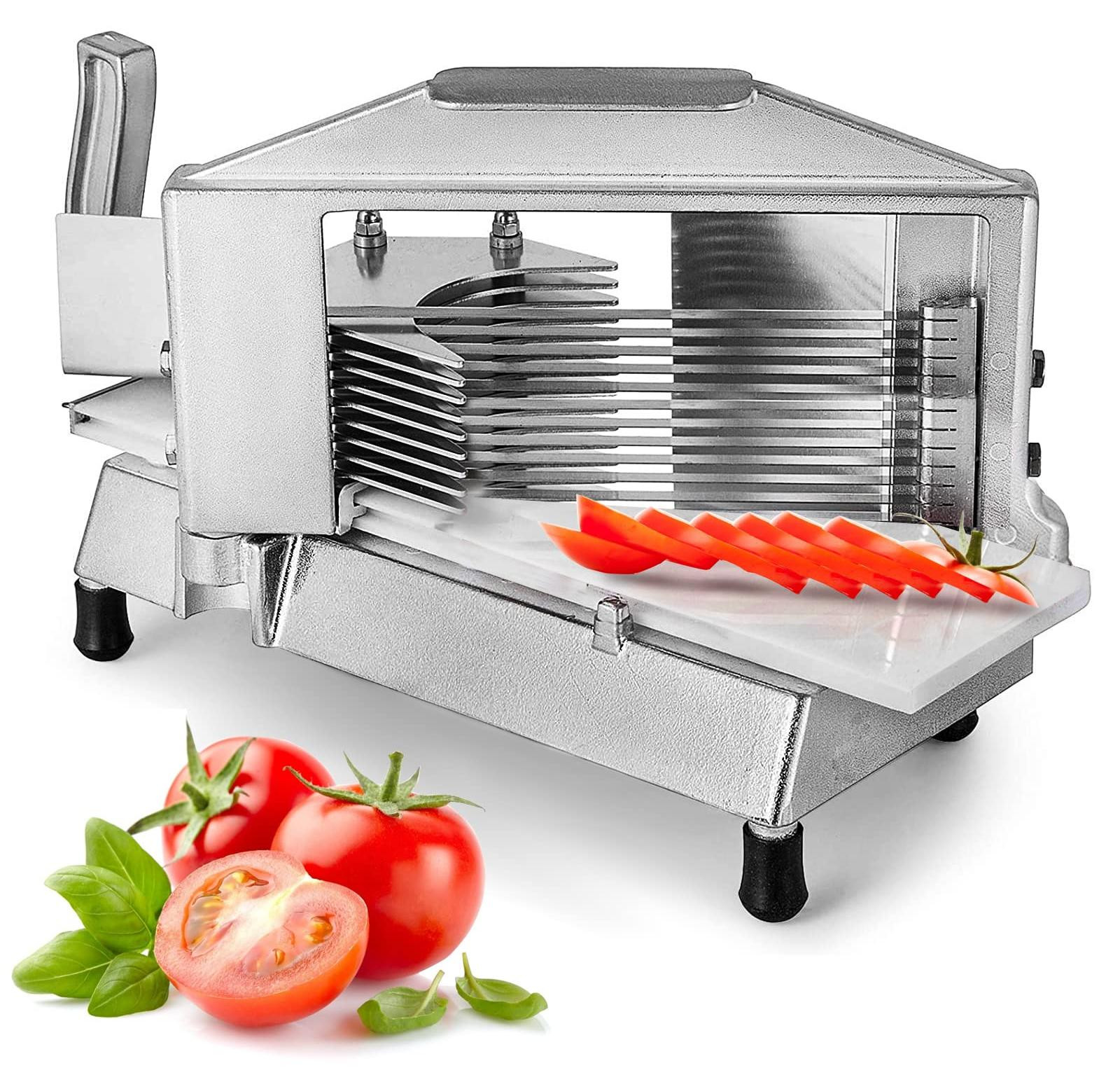 Dripio Handmatige tomatensnijder van roestvrij staal voor groenten en fruit, 1/4 inch