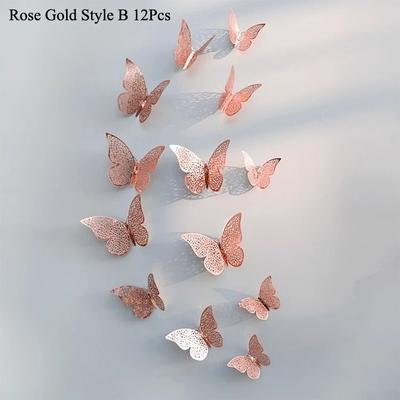 Uplift Picks 3D Mirror Butterfly Wall Stickers Elegant DIY Wall Decor For Living Room And Events 17