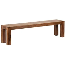 KADIMA DESIGN Esszimmer Sitzbank MUMBAI Massiv-Holz Sheesham 180 x 45 x 35 cm Holz-Bank Natur-Produkt Küchenbank im