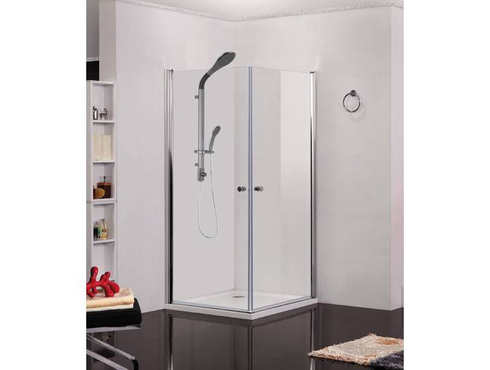 Dusch-Schwingtür SANOTECHNIK Sanoflex Brava , grau (chromfarben), H:195cm, Duschtüren, Dusch-Schwingtür