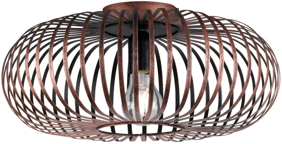 Borough Wharf Killian 1 -Light 40cm Flush Mount Brown 17cm H X 40cm W X 40cm D