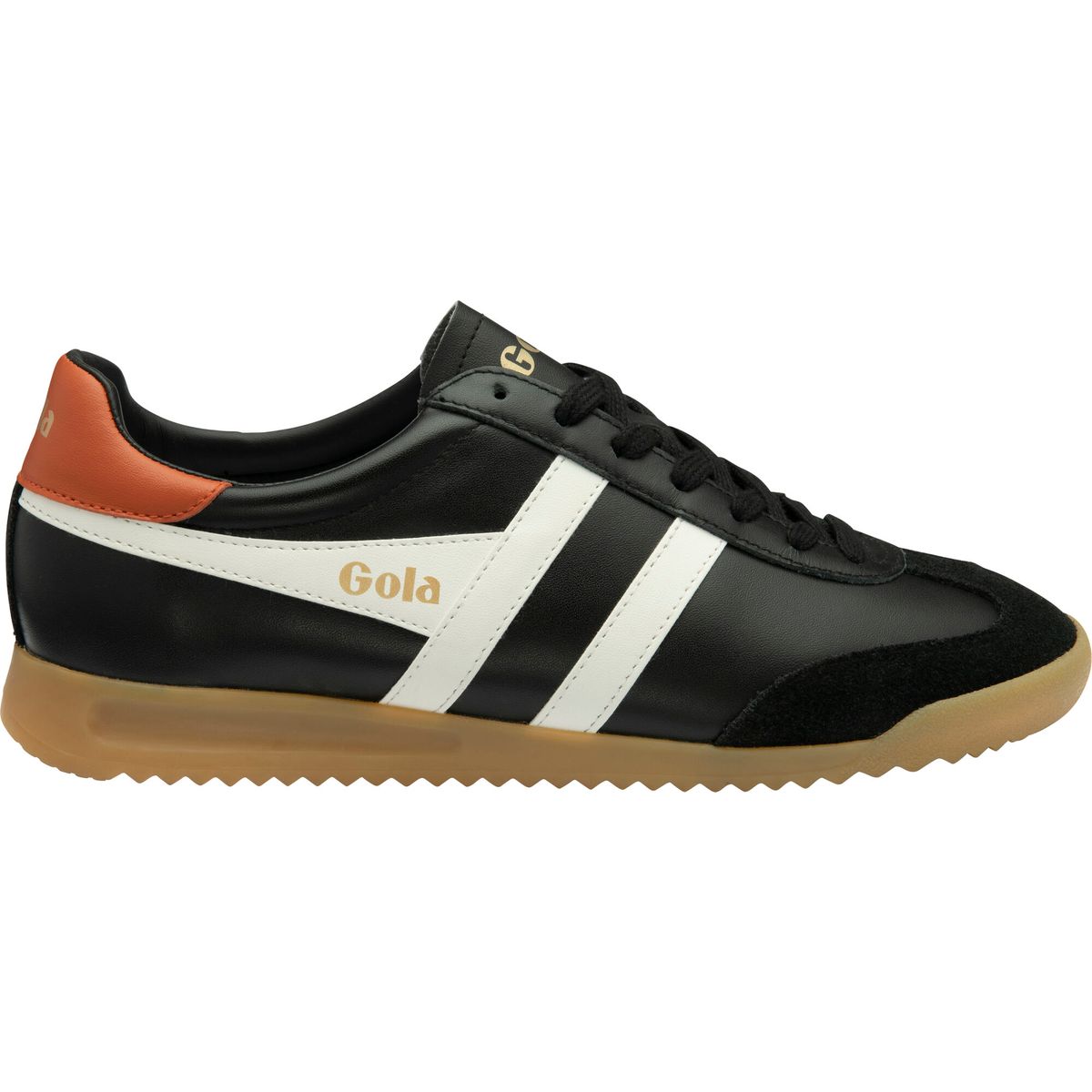 Gola Torpedo Leather Sneaker Men black/off white/moody orange (BW) 11 CMB622-BW-11-blackoffwhitemoodyorange