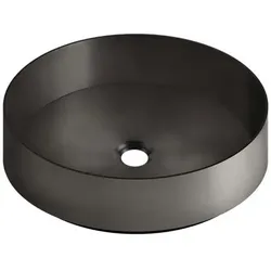 Gessi316, Aufsatzbecken, rund, Edelstahl 400mm, 54601707, Farbe: Metall Schwarz gebürstet PVD