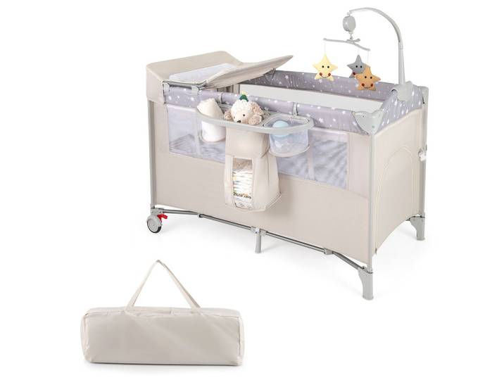 BEISTELLBETT Beige