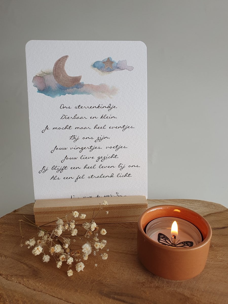Troost cadeau Geschenkset voor rouw en verlies met tealight Liefs van Jamie