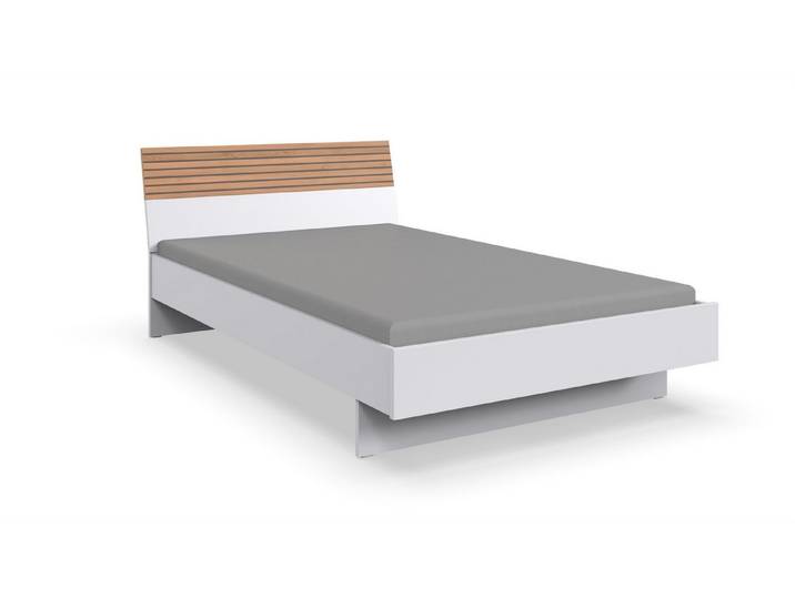 freiraum Bett Rügen, in WEISS + AKUSTIKLAMELLEN ARTISAN NB - 126x85x210cm (BxHxT)