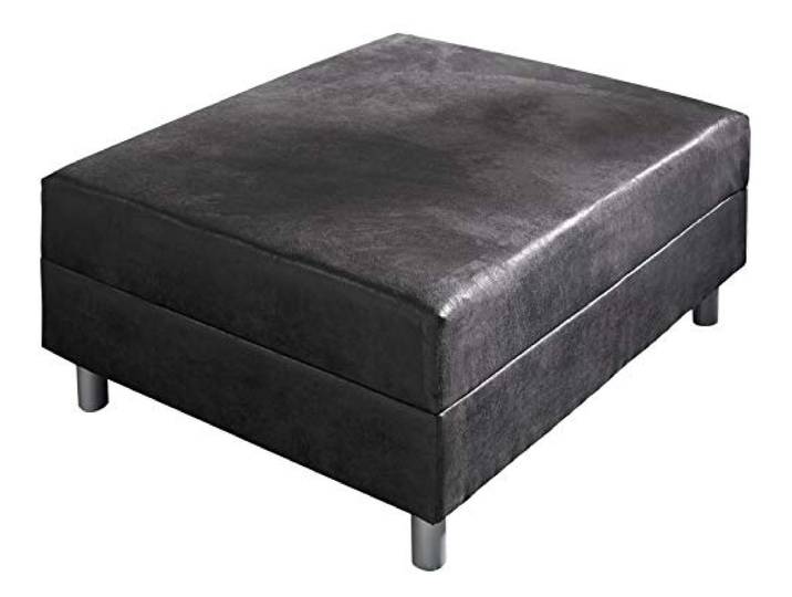 DELIFE Sofa-Hocker Clovis Anthrazit Modul B98 x T83 Microvelours Sitzhocker