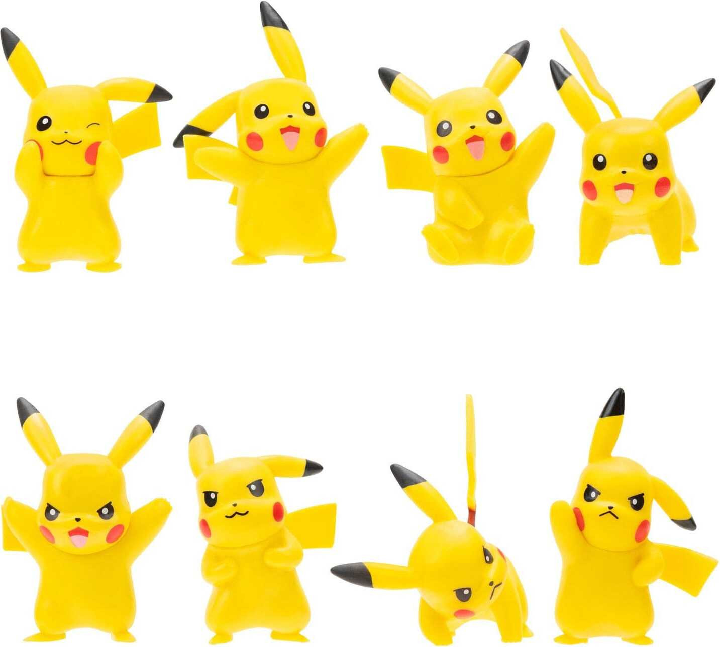 Jazwares Pokémon Battle Figuurset met 8 Pikachu vinyl figuren van 5 cm
