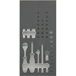 Magni, Steckschlüssel + Stecknuss, Werkzeugmodul 1/3 leer Steckschl. 1/4" FORTIS (1/4")