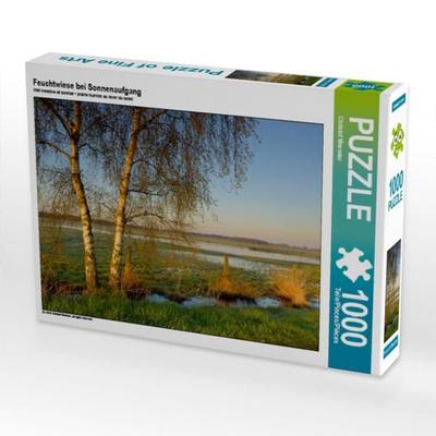 CALVENDO Puzzle Feuchtwiese bei Sonnenaufgang | 1000 Teile Lege-Größe 64x48cm Foto-Puzzle für glückliche Stunden