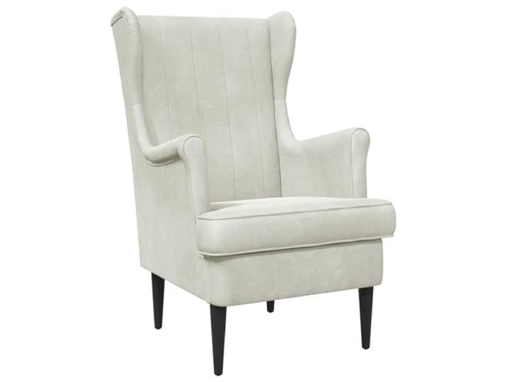Sessel Velours Creme mit Kissen, Metallrahmen und Holz Ingenieursbau Weicher Samt, austauschbares Kissen, stabiler Rahmen, modernes Design, einfache Montage