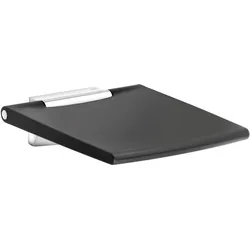 KEUCO PLAN Care Duschsitz Wandmontage, nach oben Klappbar, Belastbarkeit bis 150kg, 34983010038, Farbe: verchromt/lichtgrau