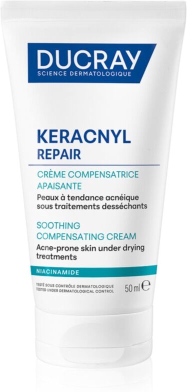 Ducray Keracnyl Repair Soothing Compensating Cream crème apaisante et hydratante pour peaux sensibles sujettes à l'acné 50 ml