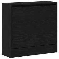vidaXL Schuhschrank Schwarz Eichen-Optik 60 x 21 x 57 cm Holzwerkstoff