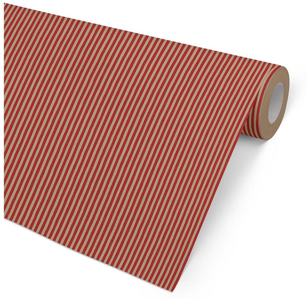 HEDLUNDS OF SWEDEN Julpapper 57cmx154m Floating stripe röd