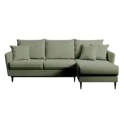 Selsey Ecksofa mit Schlaffunktion Volio ¦ grün ¦ Maße (cm): B: 223 H: 88