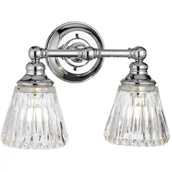 Elstead Lighting, Deckenleuchte, Keynes LED Wandleuchte G9 2-fach Poliertes Chrom Klar IP44 (600 lm, G9)
