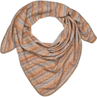 XXL-Schal STYLEBREAKER "Dreieckstuch Zick-Zack Webmuster", Damen, braun (braun, beige, grau), Obermaterial: 100% Viskose CV., Modisch, Modetücher