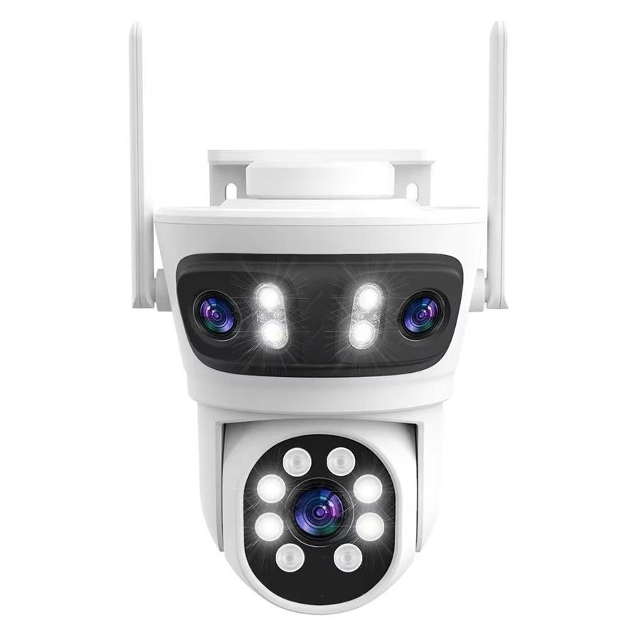 Immax NEO LITE SMART Security TRIPLE Aussenkamera, 355°/90° Schwenk-/Neigefunktion, WLAN, IP65, ONVIF, 3 (07823L)