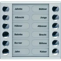 TCS PET12-EN/04 PET/AVE TCS:BUS Klingeltastenerweiterung 12T AP silber PET12EN04