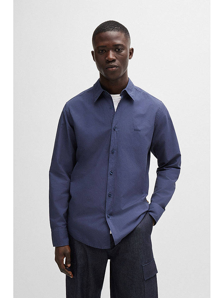 Hugo Boss Fashion Hemd - Regular fit - in Dunkelblau - S