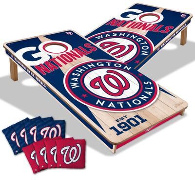 Skip's Garage Washington Nationals MLB 2x4 Cornhole Board Set