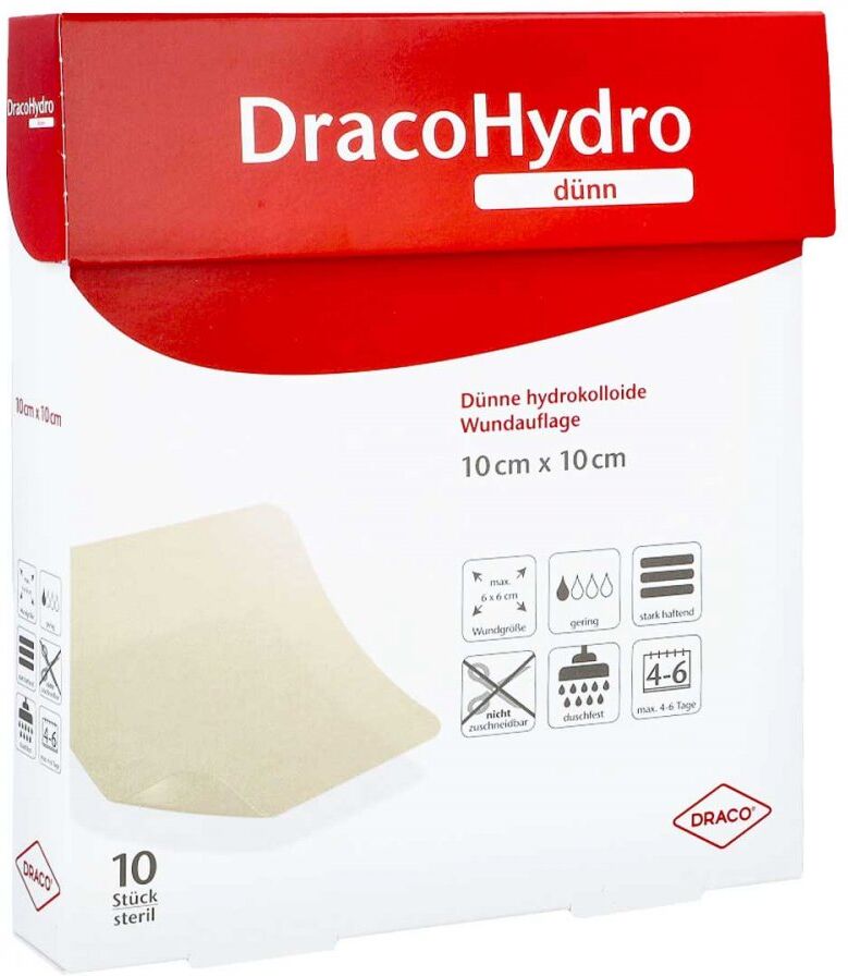 Dracohydro dünn Hydrokoll.wundauflage 10x10 cm