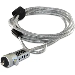 Navilock Notebook security cable with combination lock, Notebook Security, Silber